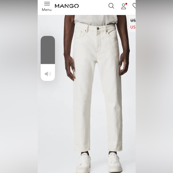 NWT- Mango ben tapered loose crop jeans-34 - Picture 2 of 11